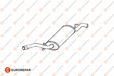 E12843H EUROREPAR Глушитель выхлопных газов конечный