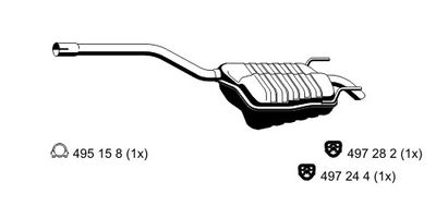 363105 ERNST Глушитель выхлопных газов конечный