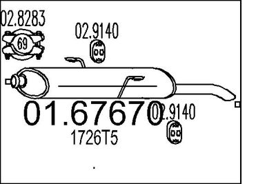 0167670 MTS Глушитель выхлопных газов конечный