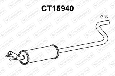 CT15940 VENEPORTE Предглушитель выхлопных газов