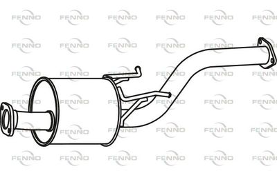 P38031 FENNO Средний глушитель выхлопных газов