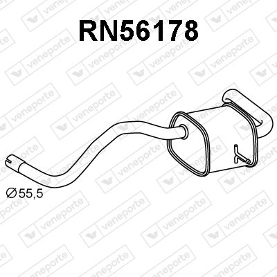 RN56178 VENEPORTE Глушитель выхлопных газов конечный