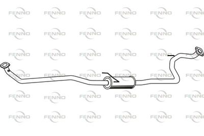 P6500 FENNO Средний глушитель выхлопных газов