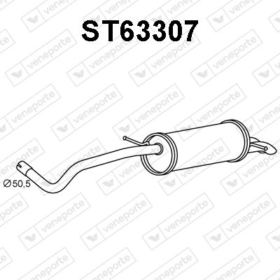 ST63307 VENEPORTE Глушитель выхлопных газов конечный