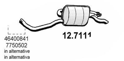 127111 ASSO Глушитель выхлопных газов конечный