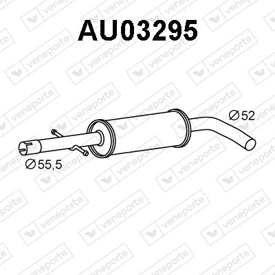 AU03295 VENEPORTE Средний глушитель выхлопных газов