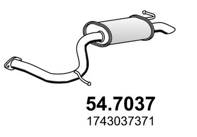 547037 ASSO Глушитель выхлопных газов конечный