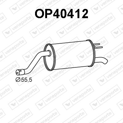 OP40412 VENEPORTE Глушитель выхлопных газов конечный