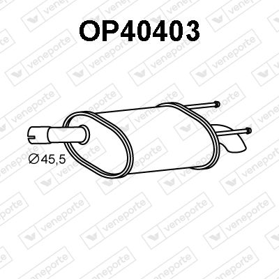 OP40403 VENEPORTE Глушитель выхлопных газов конечный