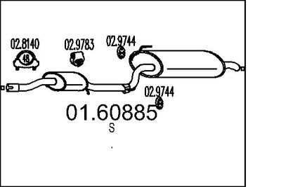 0160885 MTS Глушитель выхлопных газов конечный