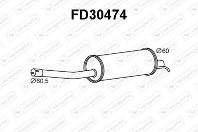 FD30474 VENEPORTE Глушитель выхлопных газов конечный