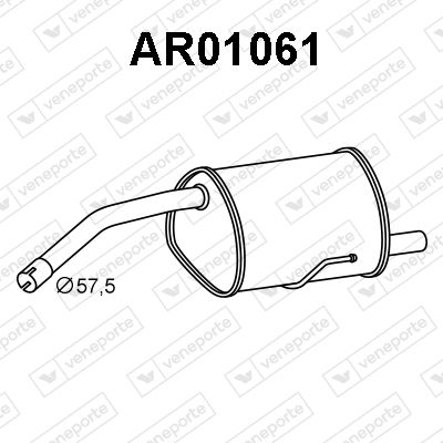 AR01061 VENEPORTE Глушитель выхлопных газов конечный