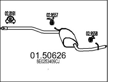 0150626 MTS Средний глушитель выхлопных газов