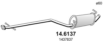 146137 ASSO Средний глушитель выхлопных газов