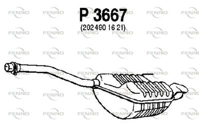 P3667 FENNO Глушитель выхлопных газов конечный