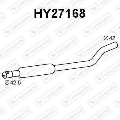 HY27168 VENEPORTE Предглушитель выхлопных газов