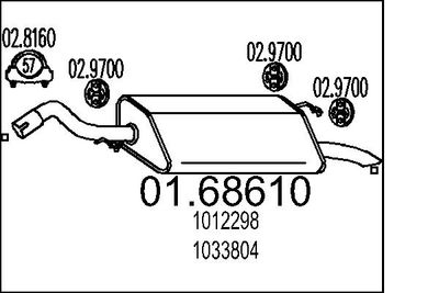 0168610 MTS Глушитель выхлопных газов конечный