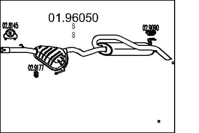 0196050 MTS Глушитель выхлопных газов конечный