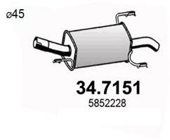 347151 ASSO Глушитель выхлопных газов конечный