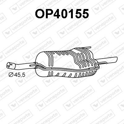 OP40155 VENEPORTE Глушитель выхлопных газов конечный