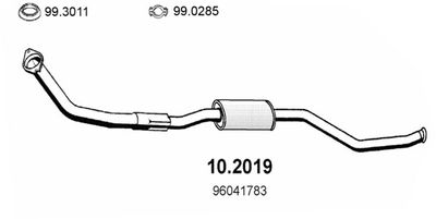 102019 ASSO Предглушитель выхлопных газов