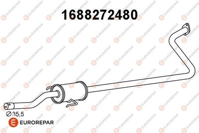 1688272480 EUROREPAR Предглушитель выхлопных газов