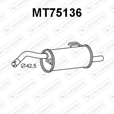 MT75136 VENEPORTE Глушитель выхлопных газов конечный