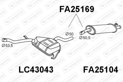 FA25169 VENEPORTE Глушитель выхлопных газов конечный