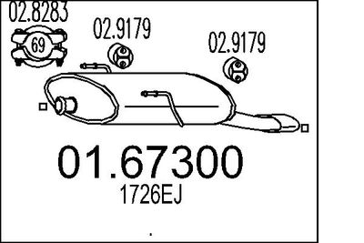 0167300 MTS Глушитель выхлопных газов конечный