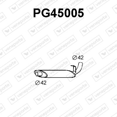 PG45005 VENEPORTE Средний глушитель выхлопных газов