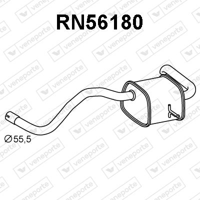 RN56180 VENEPORTE Глушитель выхлопных газов конечный