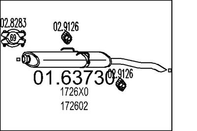 0163730 MTS Глушитель выхлопных газов конечный