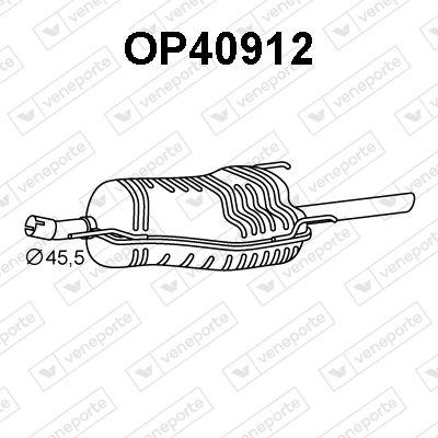 OP40912 VENEPORTE Глушитель выхлопных газов конечный