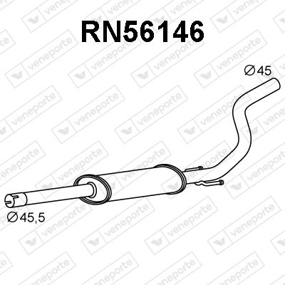RN56146 VENEPORTE Предглушитель выхлопных газов