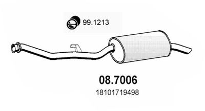 087006 ASSO Глушитель выхлопных газов конечный