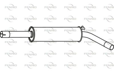 P57050 FENNO Средний глушитель выхлопных газов