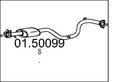 0150099 MTS Средний глушитель выхлопных газов