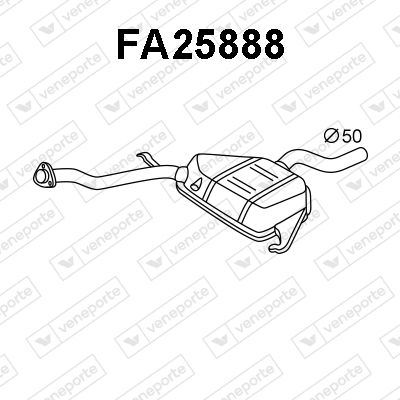 FA25888 VENEPORTE Предглушитель выхлопных газов