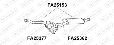 FA25153 VENEPORTE Глушитель выхлопных газов конечный