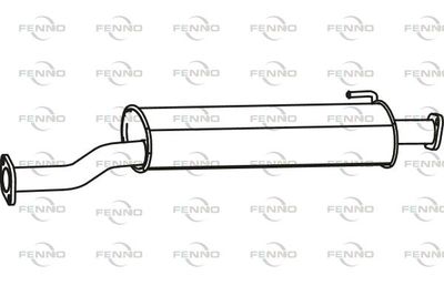 P3196 FENNO Средний глушитель выхлопных газов