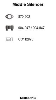 MD000213 FA1 Средний глушитель выхлопных газов