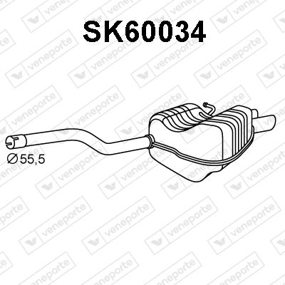 SK60034 VENEPORTE Глушитель выхлопных газов конечный