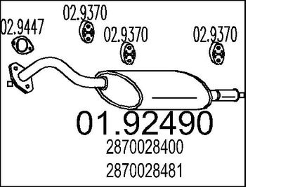 0192490 MTS Глушитель выхлопных газов конечный