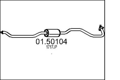 0150104 MTS Средний глушитель выхлопных газов