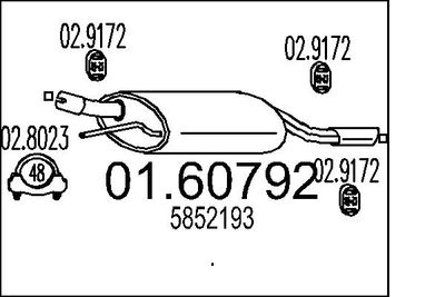 0160792 MTS Глушитель выхлопных газов конечный