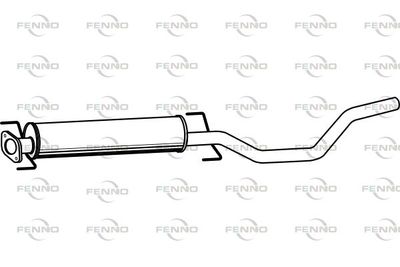 P5388 FENNO Средний глушитель выхлопных газов