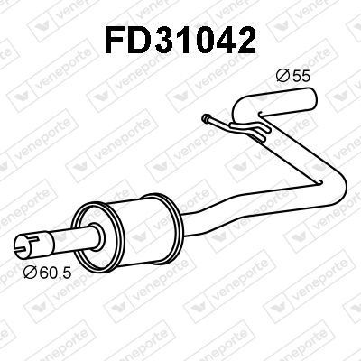 FD31042 VENEPORTE Предглушитель выхлопных газов