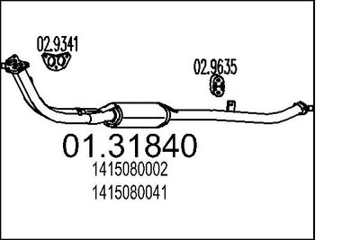 0131840 MTS Предглушитель выхлопных газов