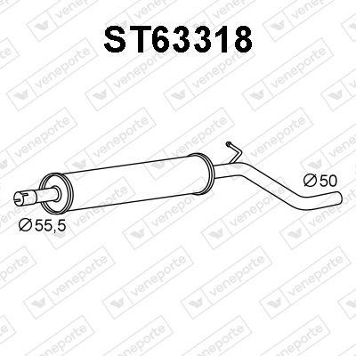 ST63318 VENEPORTE Предглушитель выхлопных газов