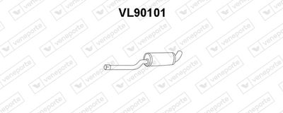 VL90101 VENEPORTE Средний глушитель выхлопных газов